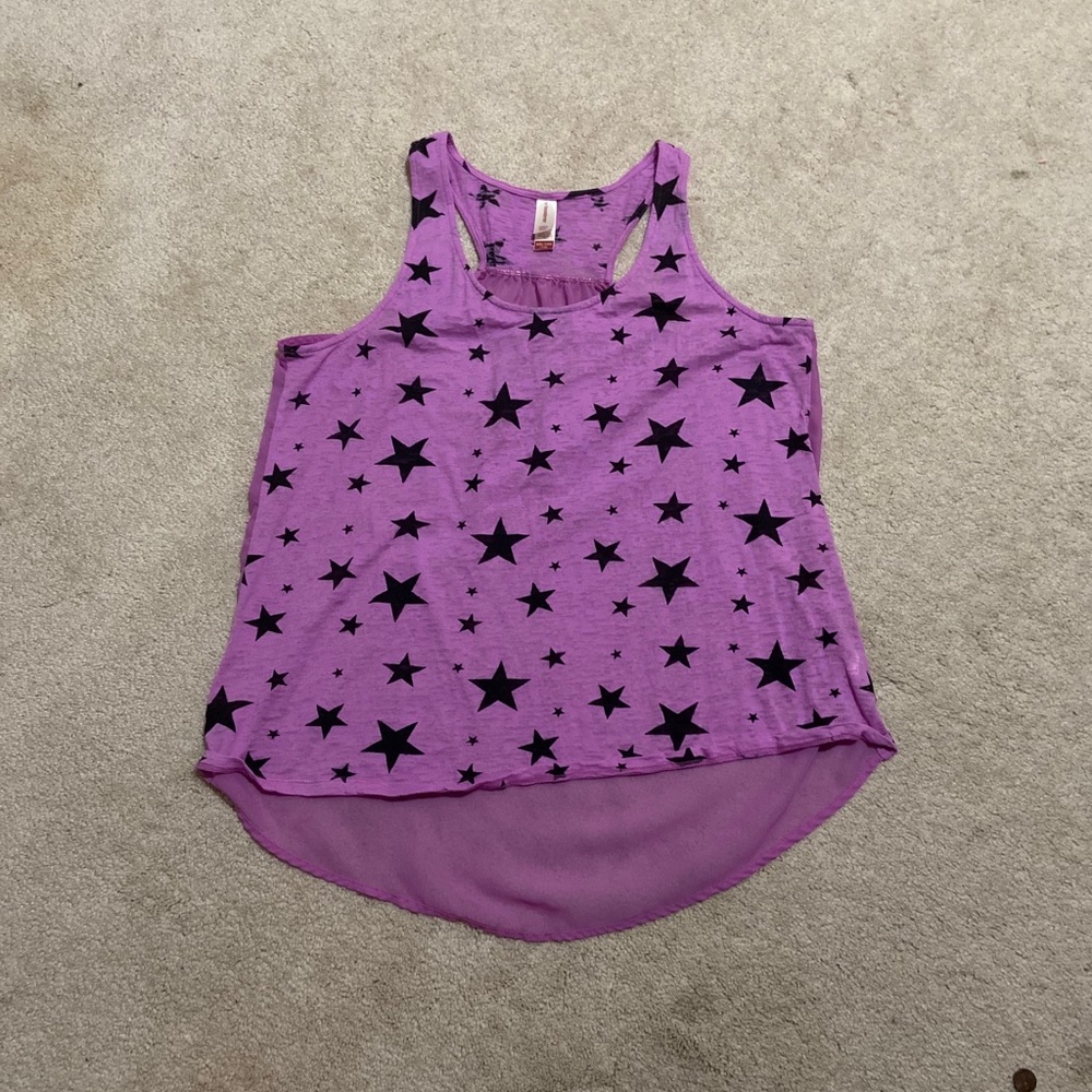 No Boundaries Purple Black Star Tank, XXL